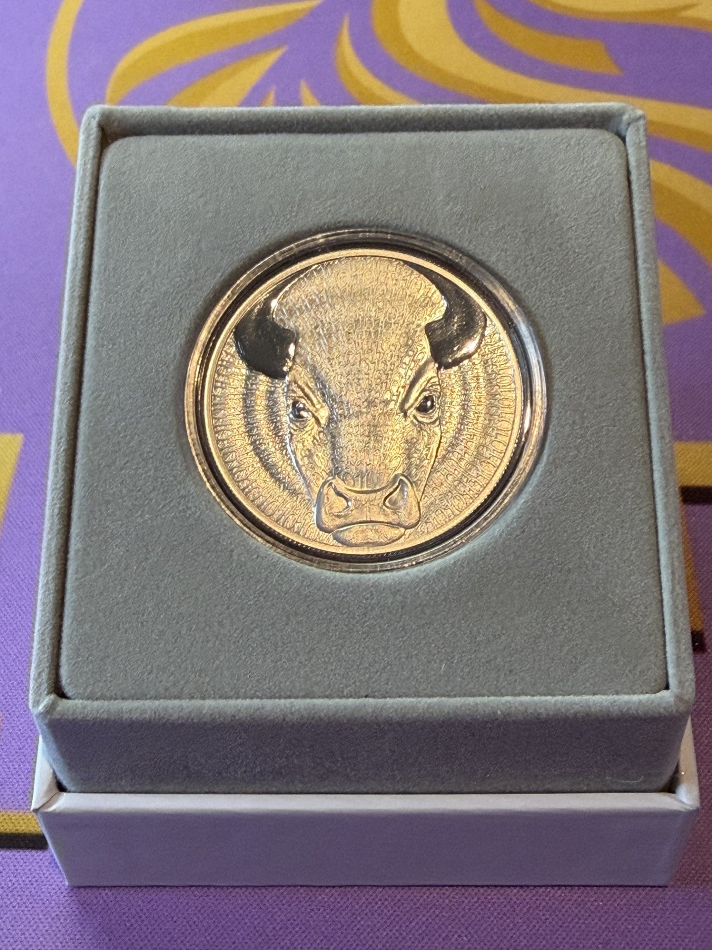 2026 Bull 1oz Silver Proof Coin - 1000 satoshi