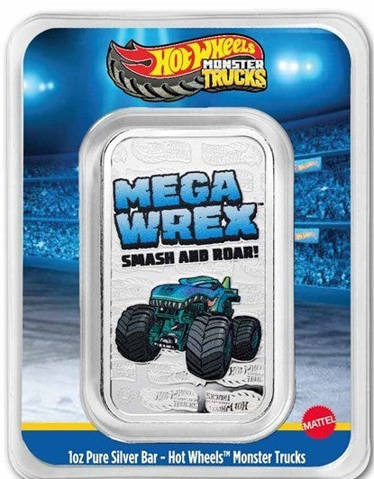 PAMP 1 oz Silver Hot Wheels™ Monster Truck Colorized Bar