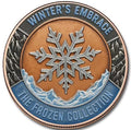5 oz Colorized Copper Round w/ Capsule Winters Embrace