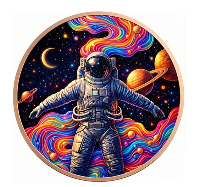 Cosmic Trip HR Colorized 1 oz .999 Copper Round