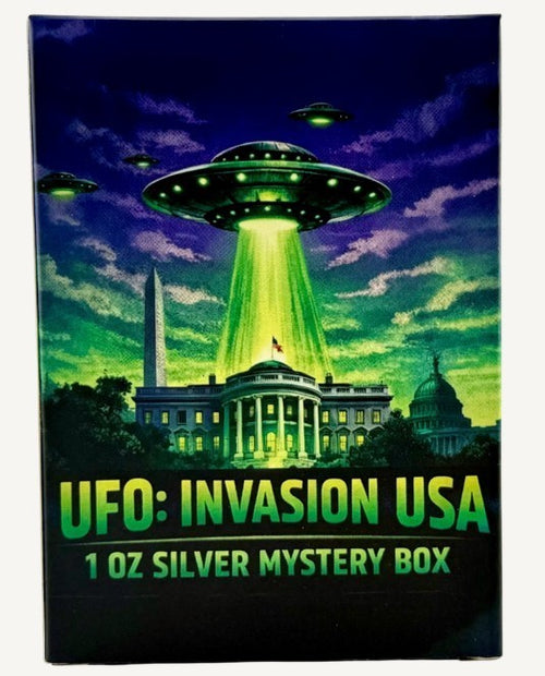 2025 Intaglio Mint — UFO Invasion USA Mystery Box (1 oz Silver Round)
