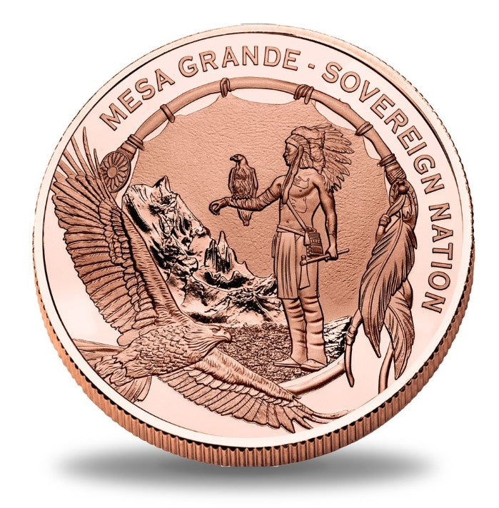 26 MESA GRANDE “DEER WOMAN” 5 oz COPPER COIN