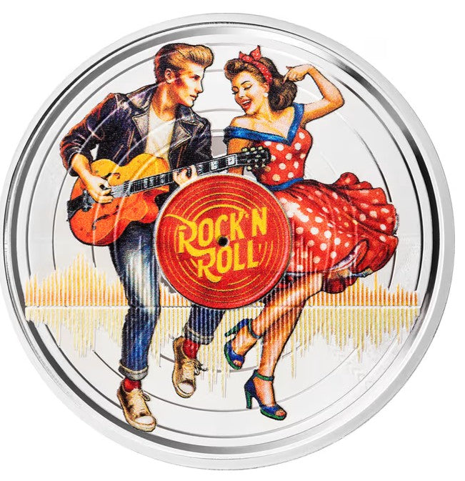 2026 1/2oz Samoa Rock N Roll .999 Silver Coloured Proof Coin