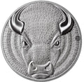 2026 Bull 1oz Silver Proof Coin - 1000 satoshi