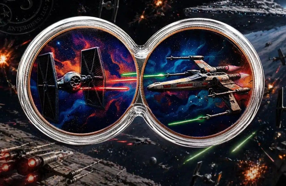 2 x 1 oz Copper Coin Star Wars Republic vs Resistance Infinity Capsule