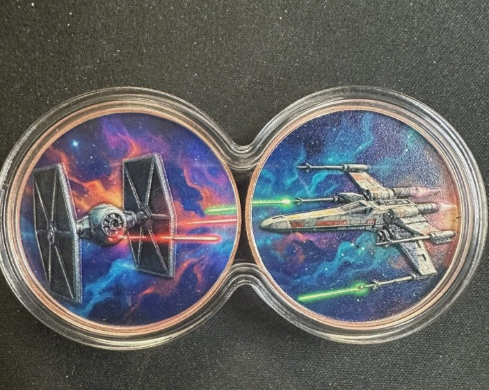 2 x 1 oz Copper Coin Star Wars Republic vs Resistance Infinity Capsule