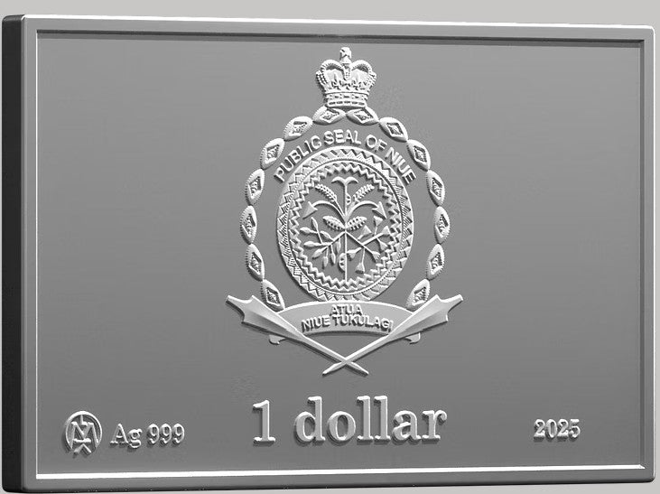 Dogs Playing Poker - 1oz .999 silver Coin - 1$ Niue 2025
