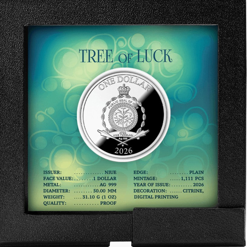 2026 Citrine Tree Of Luck 1oz Silver Proof Coin