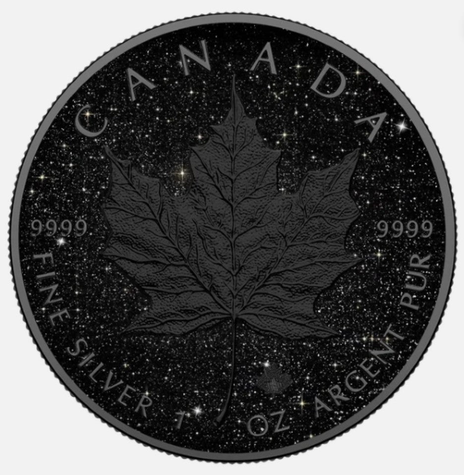 2026 Canada Maple Leaf Triple Black Diamond Edition 1 oz .999 Silver Coin