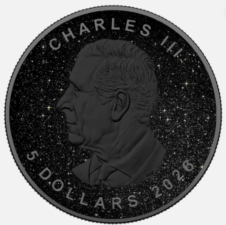 2026 Canada Maple Leaf Triple Black Diamond Edition 1 oz .999 Silver Coin