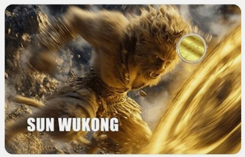 SUN WUKONG 1/1000 Oz Gold Coin in Card 12$ Liberia 2026