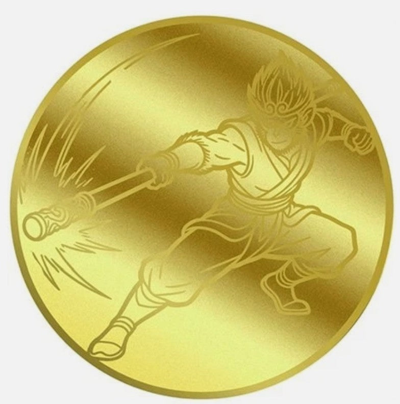 SUN WUKONG 1/1000 Oz Gold Coin in Card 12$ Liberia 2026