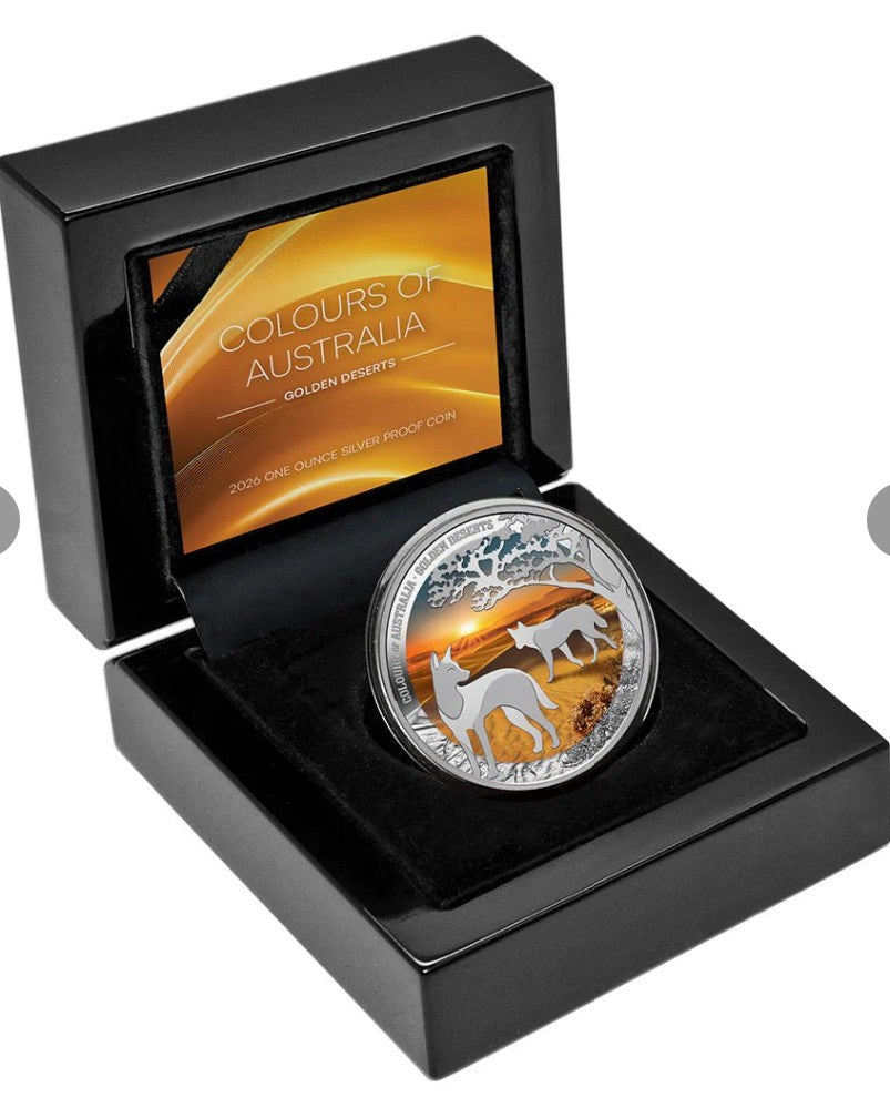 Colours of Australia 2026 $1 Golden Deserts 1oz Silver Proof Coin
