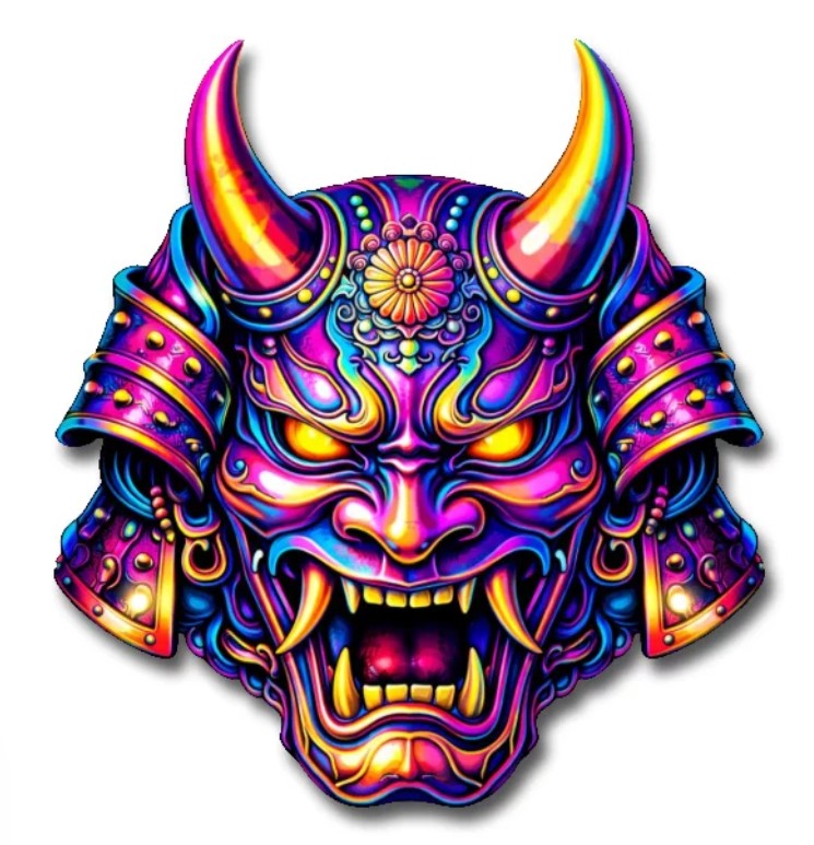 Oni Demon Mask 5 oz Copper Medal (New in Box)
