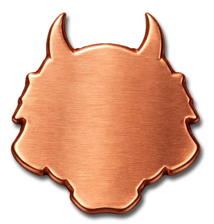 Oni Demon Mask 5 oz Copper Medal (New in Box)