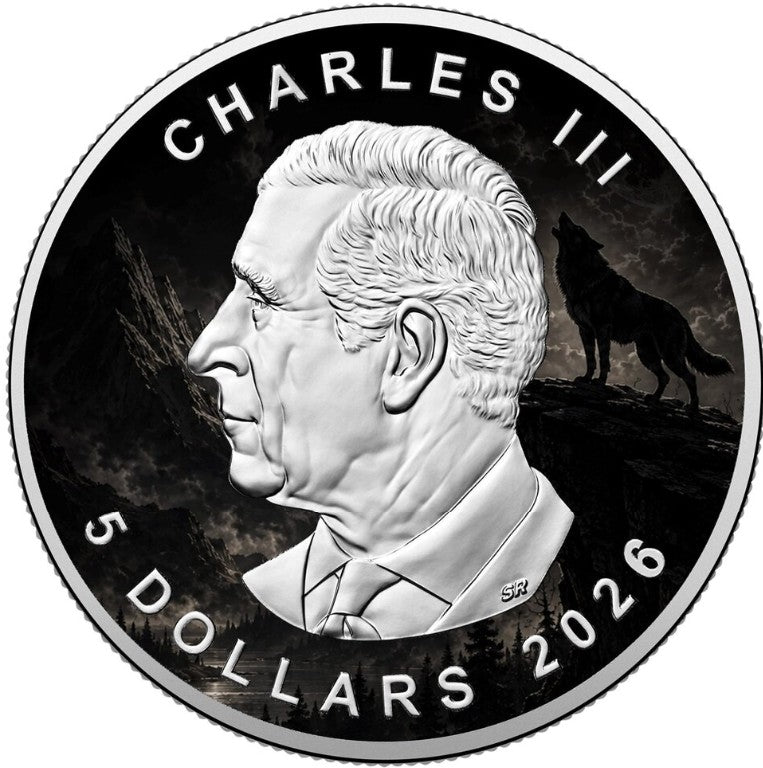 PRESALE ONLY - 2026 Maple Leaf Timber Wolf Edition 1 oz Silver Coin