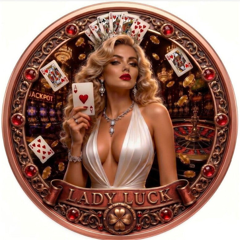 PRESALE ONLY  - Casino Royal - Lady Luck 1 oz Copper