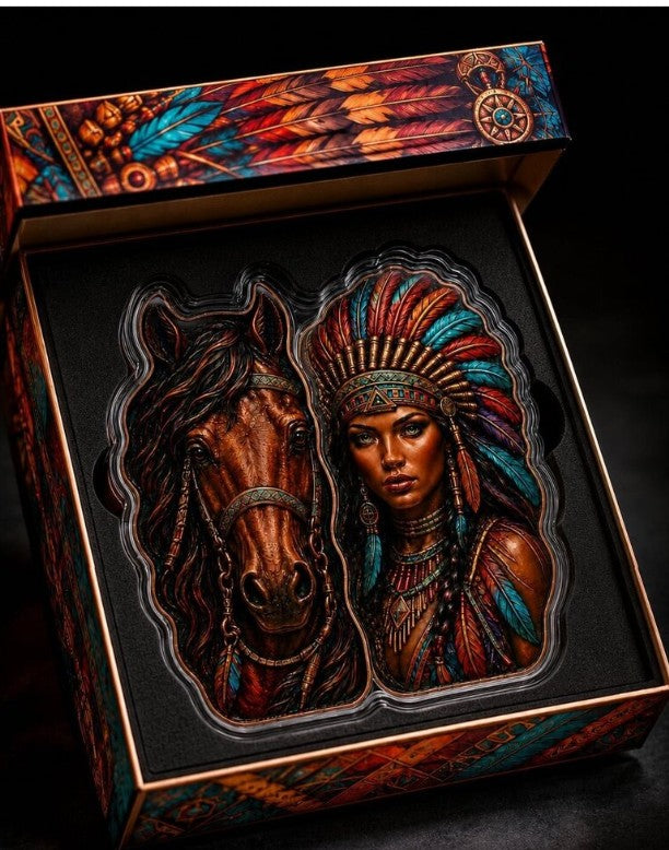 PRESALE ONLY Spirit of the Plains 2x2.5oz Shape Copper Bar