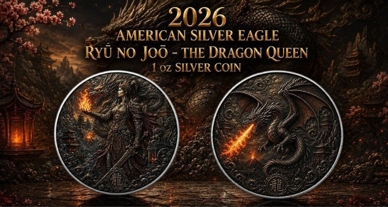 PRESALE ONLY - 2026 ASE Ryu no Joo The Dragon Queen 1 oz Silver Coin