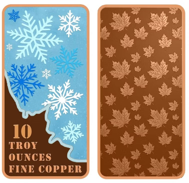 10oz Copper Bar -Snowflake