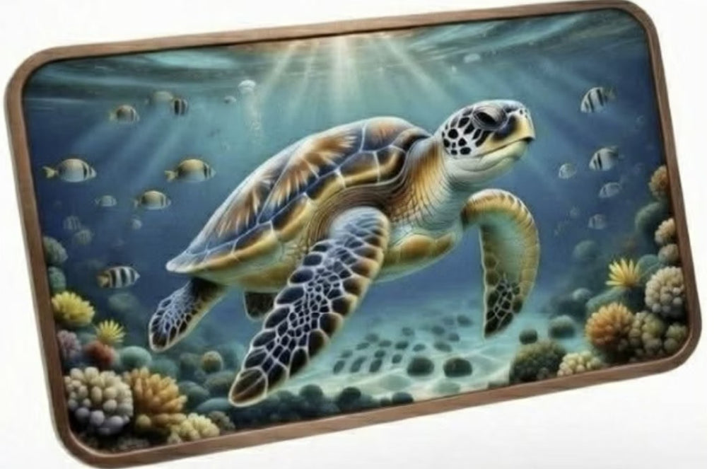 2026 Giant Sea Turtle 5 oz Copper Colorized Art Bar in Capsule