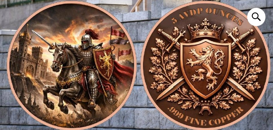 Knight of the Realm 5 oz Copper Round