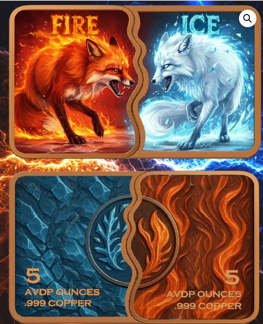 Fire & Ice Fusion Fox 2×5 oz Copper Bar