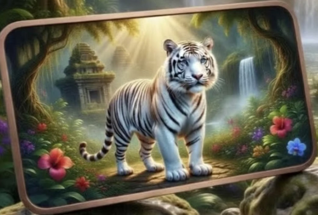 5 oz White Tiger Colorized Copper Bar