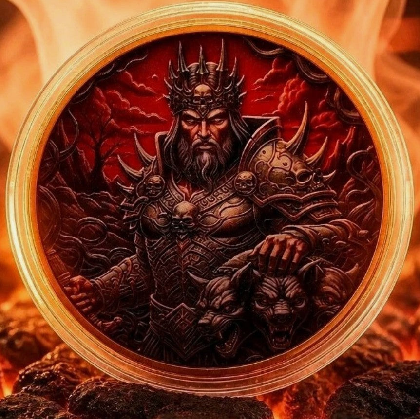2026 Liberia Cerberus Hades Colorized 5 oz Copper Round Coin $1 BU In Capsule