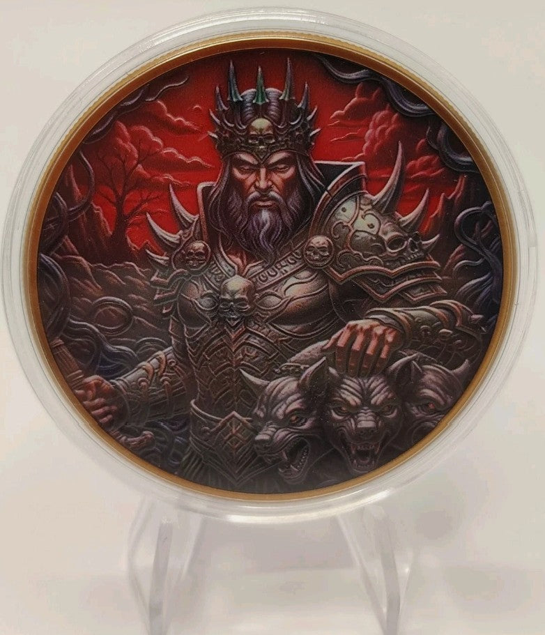 2026 Liberia Cerberus Hades Colorized 5 oz Copper Round Coin $1 BU In Capsule