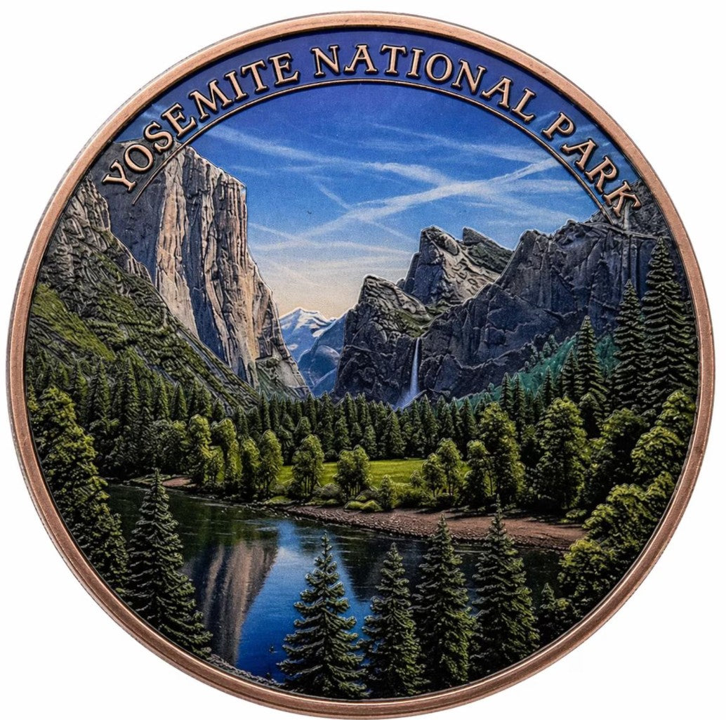 2025 Yosemite National Park Colorized 5oz Copper Colorized Serialized 5,000 Pcs