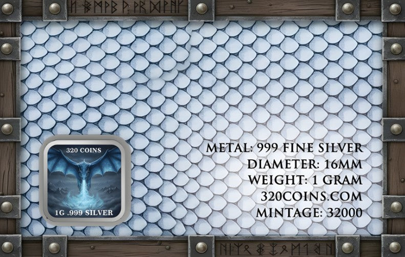 Ice Dragon 1g .999 Fine Silver