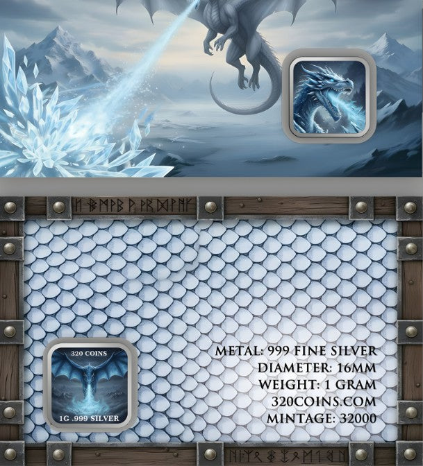 Ice Dragon 1g .999 Fine Silver