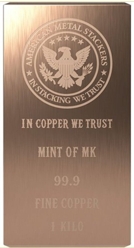 PRESALE  - MINT OF MK 1 Kg Kilo Copper Bar