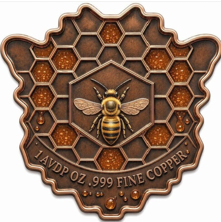 PRESALE ONLY  - Honey Queen 1 oz Copper Shaped