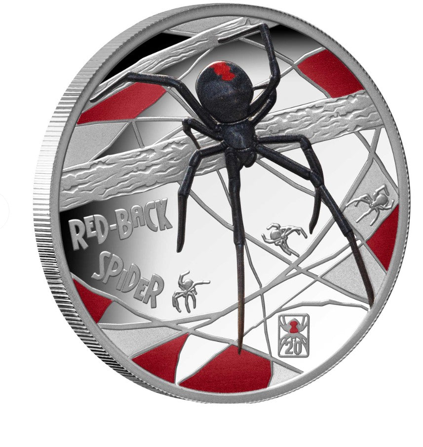 Deadly & Dangerous 20th Anniversary 2026 Red-back Spider Privymark 1oz Silver Proof Coin