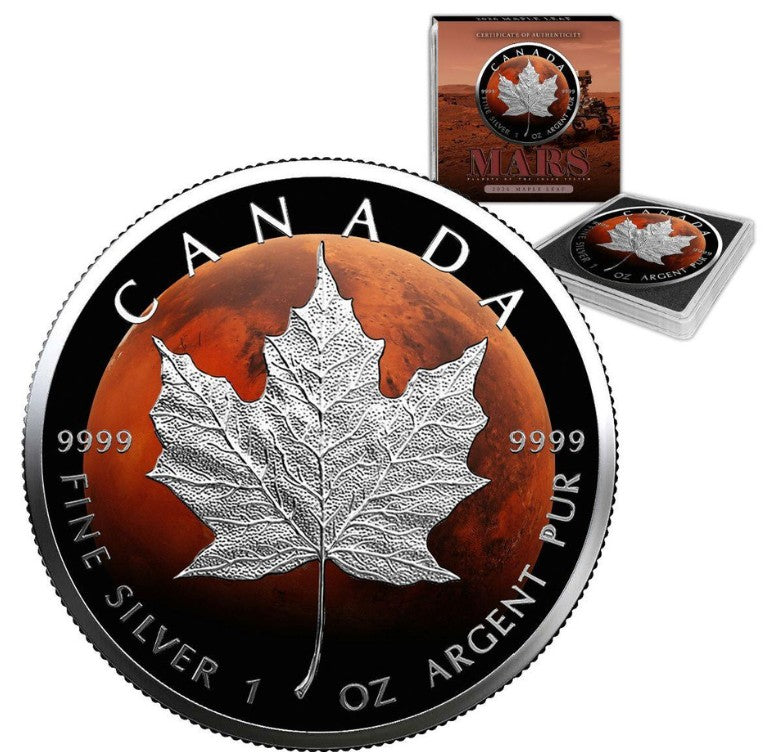2026 Canada Maple Leaf Mars Edition 1 oz .999 Silver Coin