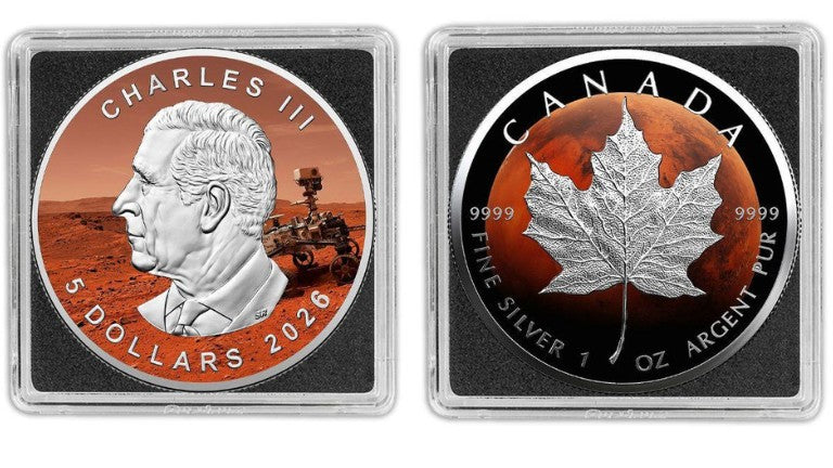 2026 Canada Maple Leaf Mars Edition 1 oz .999 Silver Coin