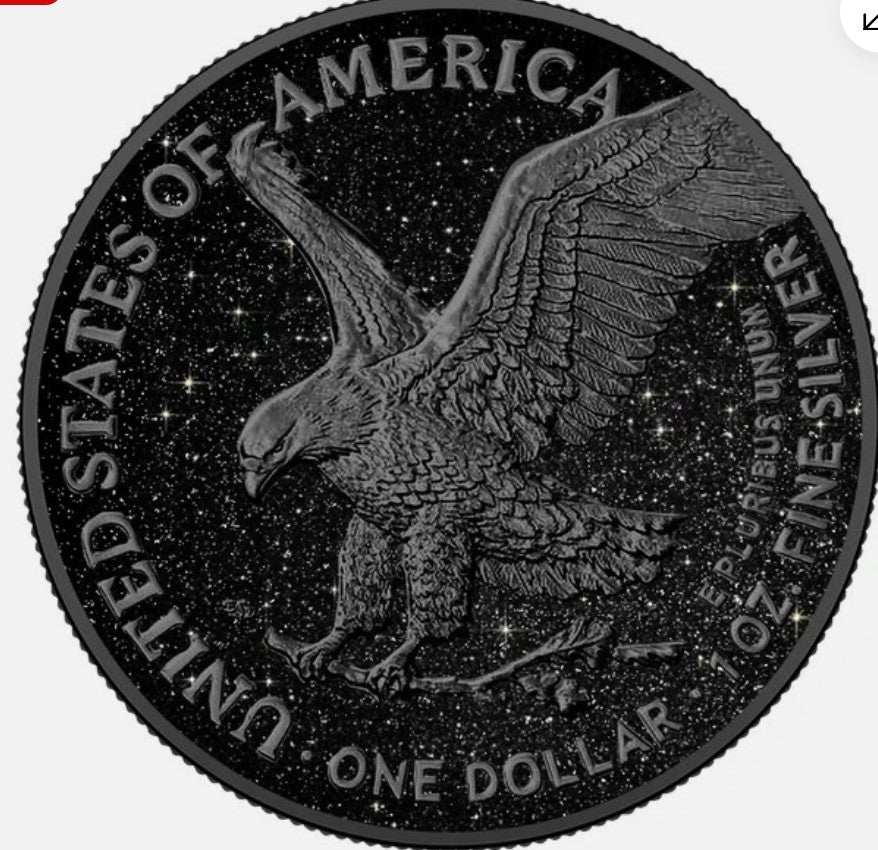 2026 US Eagle TRIPLE BLACK Diamond Edition 1 Oz Silver Coin 1$ 250 Mintage