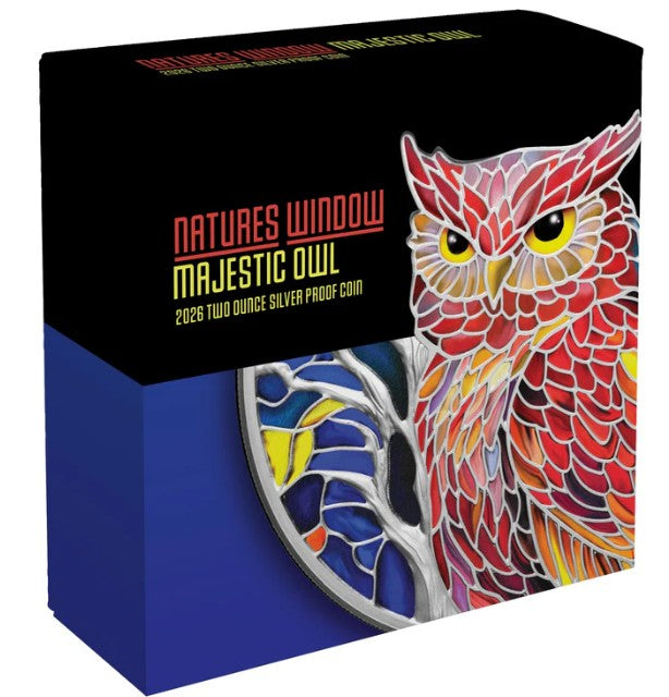 Nature's Window Majestic Owl 2026 2oz Silver Proof Coin