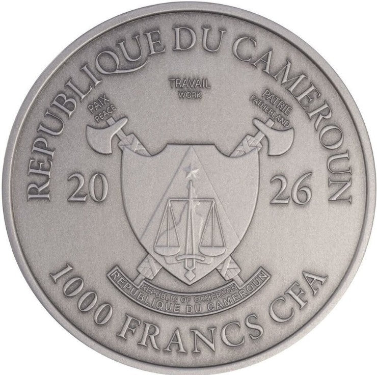 SEAL ENAMELED Above the Surface 1 Oz Silver Coin 1000 Francs Cameroon 2026