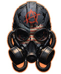 Anarchy Gas Mask Colorized Shaped 1 oz Copper Medal