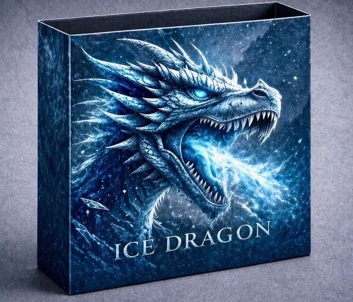 Ice Dragon High Relief 1 oz Copper in Box