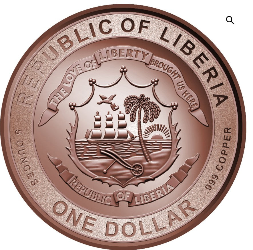 2026 Liberia Iberian Andalusian Horse 5 oz Copper Coin