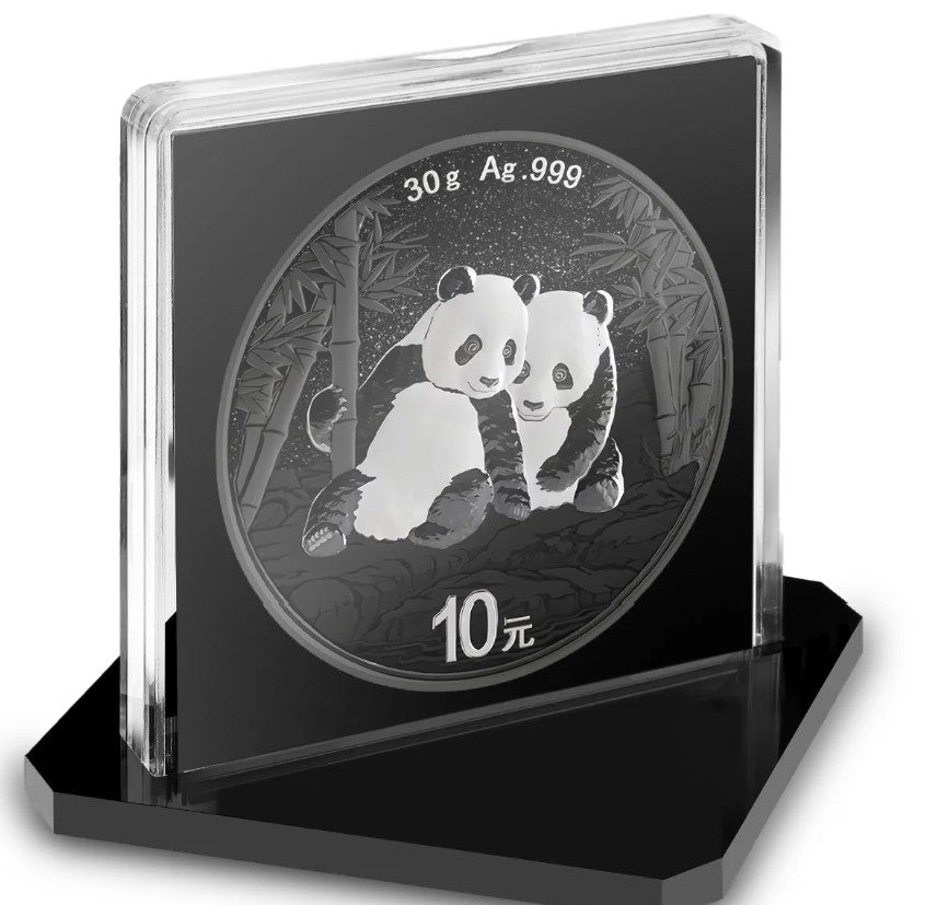 2026 China Panda Triple Black Diamond Edition 30g Silver Coin