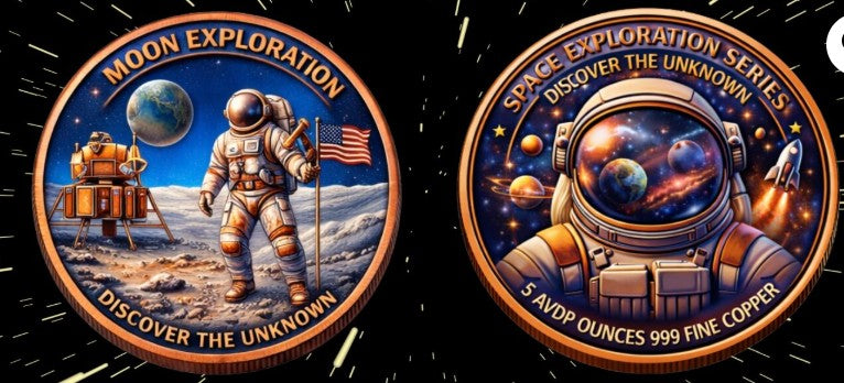 Discover the Unknown: Moon Exploration 5 oz Copper