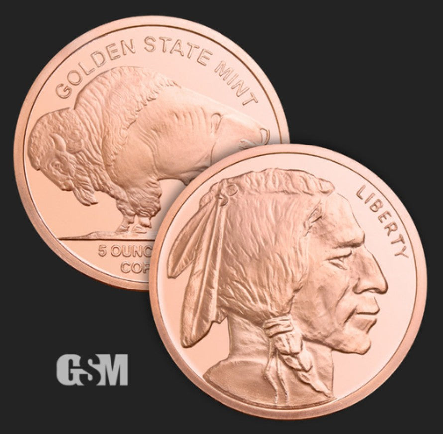 5 oz Buffalo Copper Round