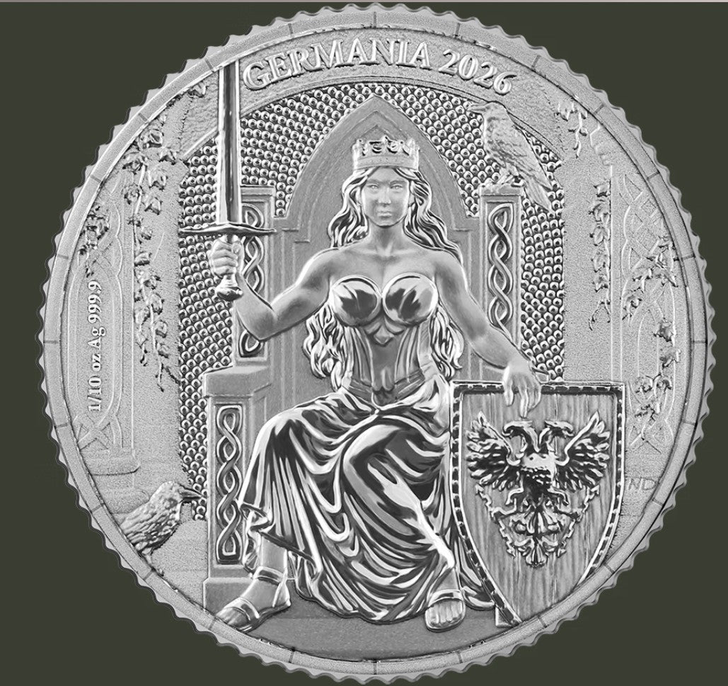 2026 Germania 1/10 oz Silver coins Ag 999.9 BU