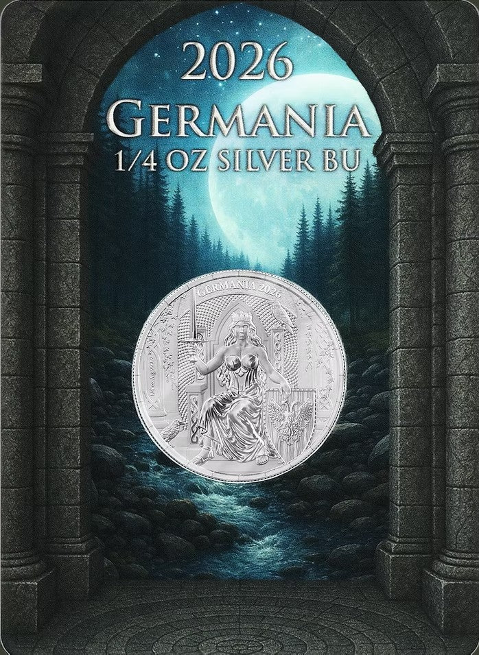 2026 Germania 1/4 oz Silver coins Ag 999.9 BU