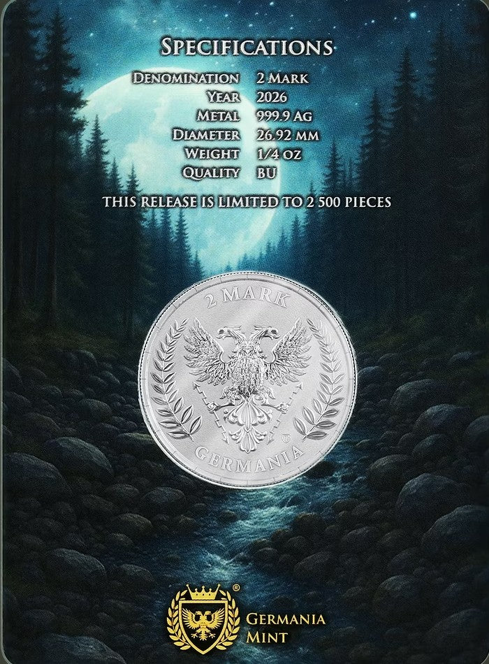2026 Germania 1/4 oz Silver coins Ag 999.9 BU